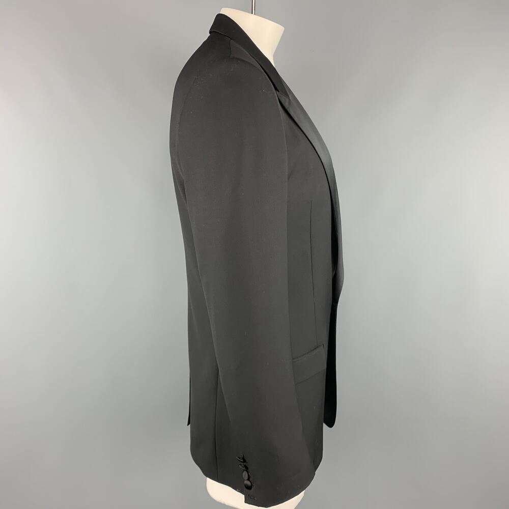 MARC JACOBS Size 40 Black Wool Peak Lapel Sport Coat Tuxedo Jacket - Picture 3 of 6